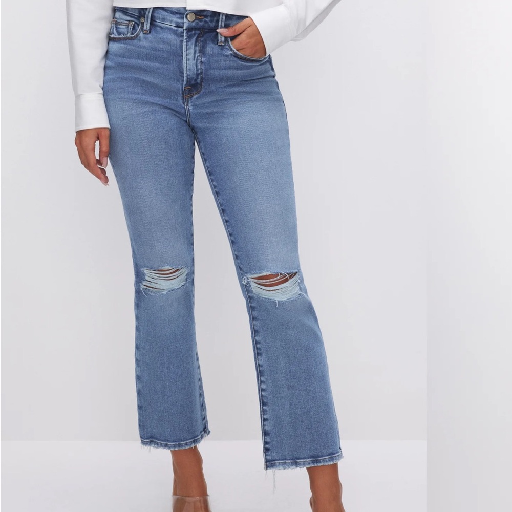 SOFT-TECH GOOD LEGS CROPPED MINI BOOT JEANS NWT